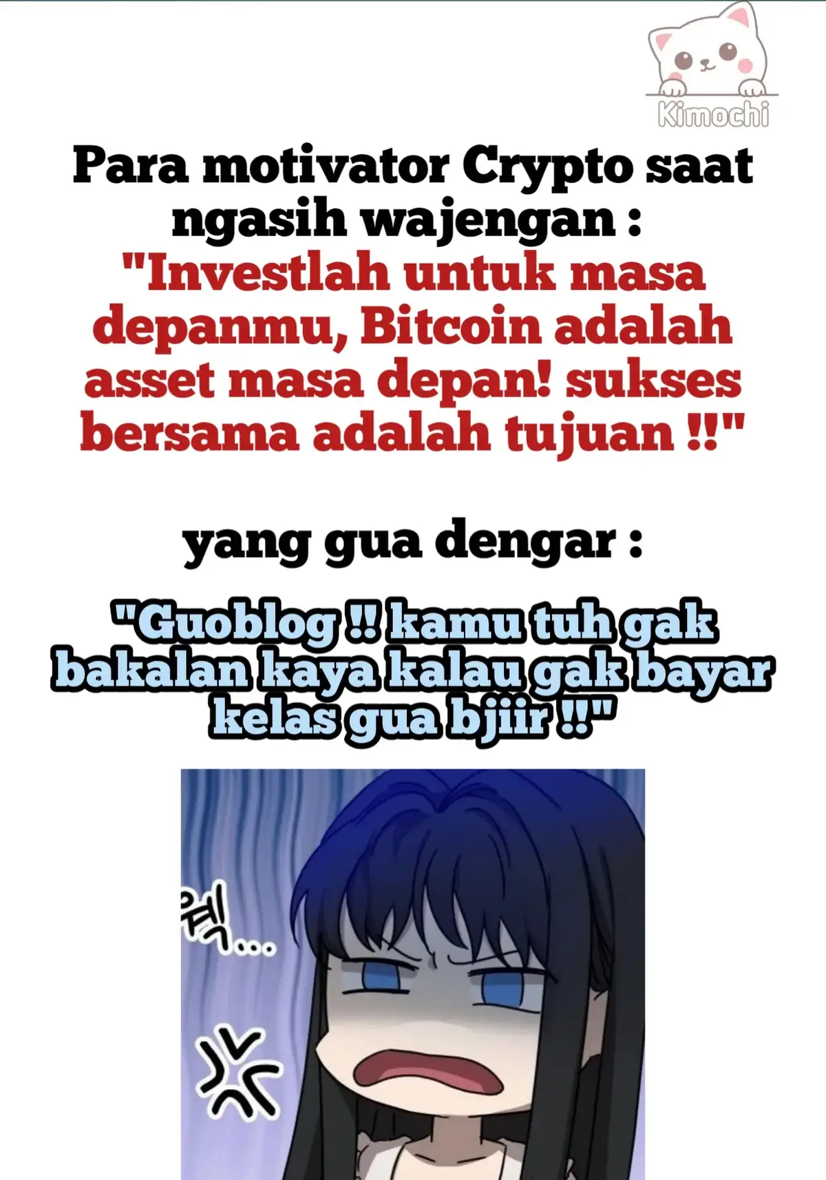 Para motivator yang jualan kelas ?! ih gak banget dah!! #Trader #bullrun #uang #fyp #bitcoin #crypto #trading #Meme #memecoin 