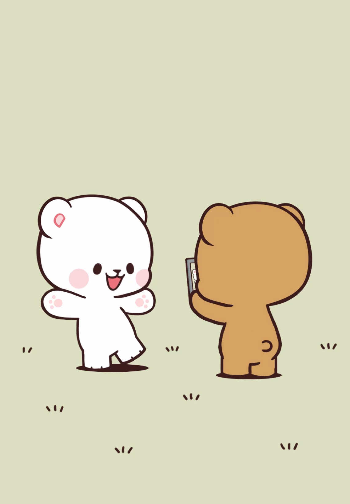 Pose! 📷📸 Feel free to mention someone who is best at posing! 💕 #milkmocha #milkandmocha #milkmochabear #fyp #fypage #bears #mochaandmilkbears #fypシ #animation #cuteanimation