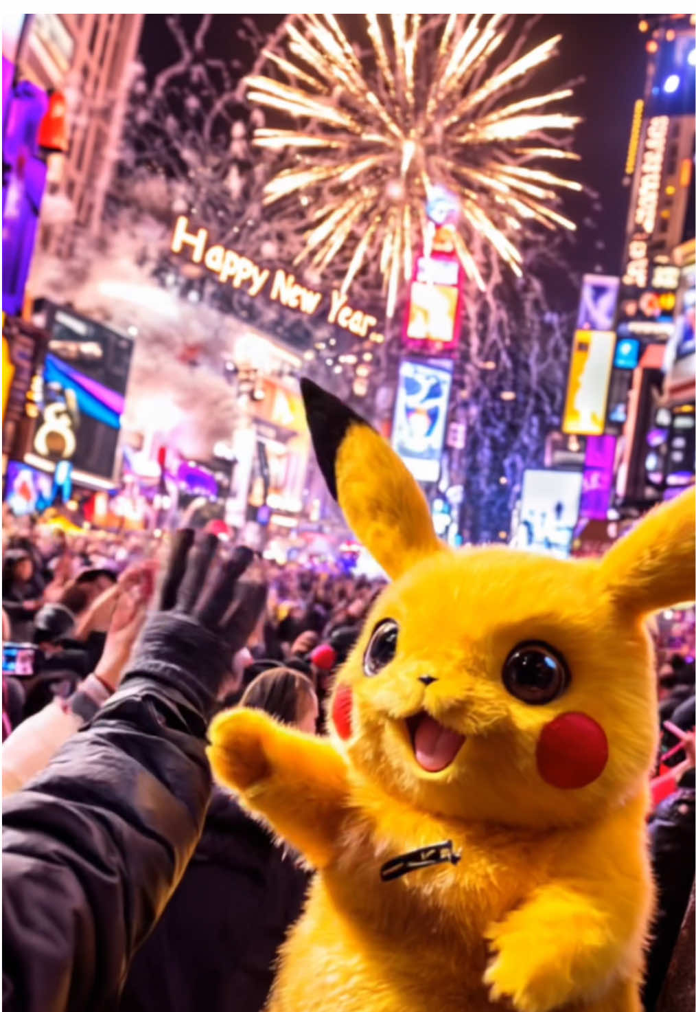 ピカチュウが各国で年越し #ai #pokemon #pikachu #2025 #newyear 