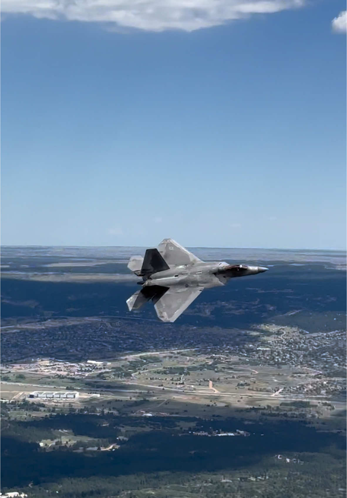 F-22 Raptor passing me on a mountain in Colorado  #f22 #f22demoteam #fighterjet #stealthfighter #militaryaviation