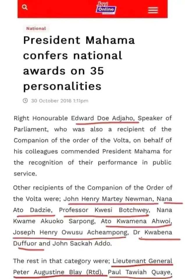 Sometimes, I just sit back and say to myself relax bro after all, it is all about personal interest not any freaking patriotism they are exhibiting. We were all here between 2008 to 2016 when former presidents including the now president elect H.E John Dramani Mahama awarded some of their appointees with national honours and all those who are shouting now were mute or rather clapping for the awardees, then, it was fine and good so far as they belong to ur interest group or party or they were people 