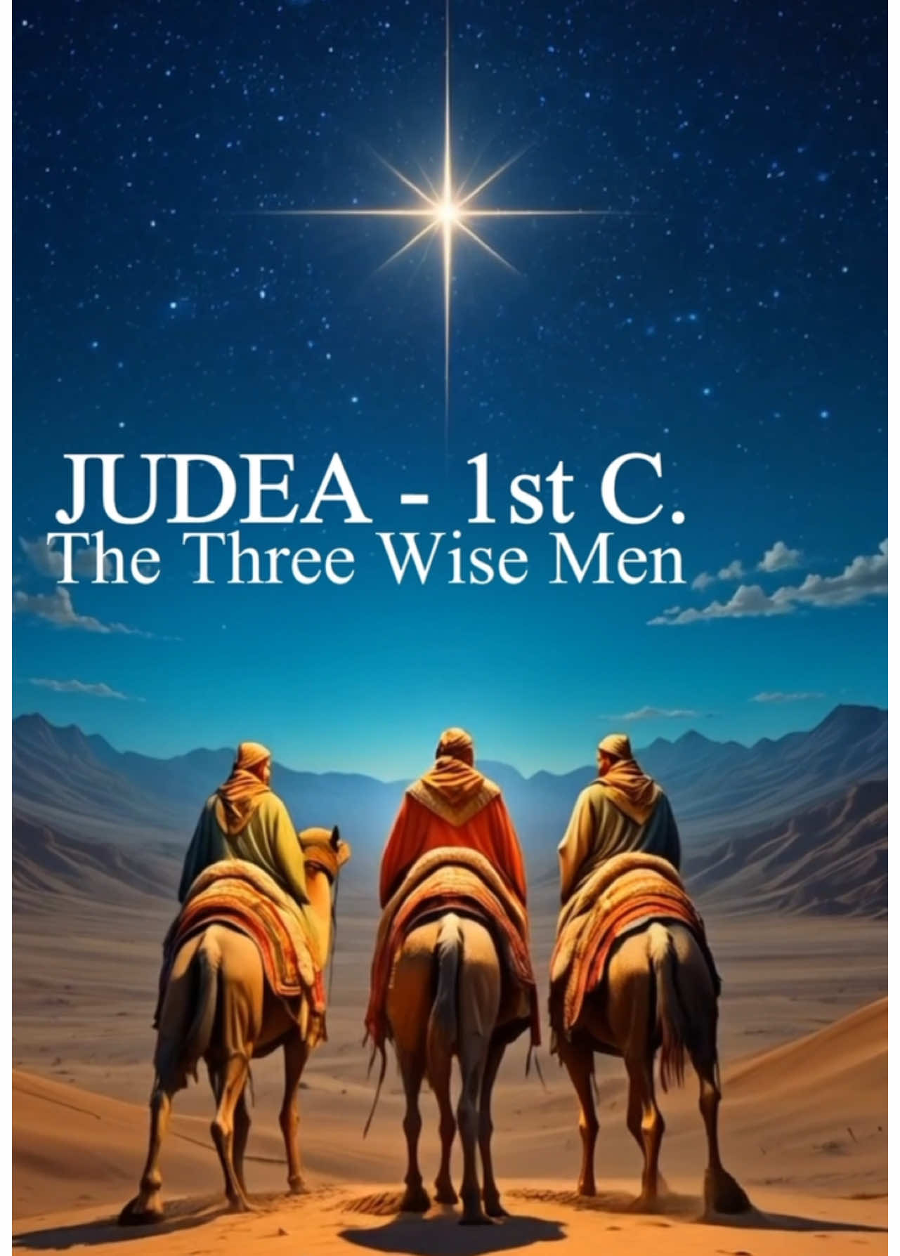 The Magi of Judea (c. 1st Century CE, Judea) The Magi, often referred to as the Three Wise Men or Kings, are figures from the Gospel of Matthew in the New Testament. Believed to have originated from the East, likely Persia or Arabia, they followed a celestial sign, the Star of Bethlehem, to Judea to honor the birth of Jesus Christ. Bringing gifts of gold, frankincense, and myrrh, they symbolized homage and recognition of Jesus as the “King of the Jews.” Their journey has become a cornerstone of Christian tradition, celebrated during Epiphany. #history #historytok #english #aigenerated #ancient #ancienthistory #ChristmasStory #ChristmasTraditions #ThreeWiseMen #WiseMen #Journey #Christmas2024 #HolidaySeason #FestiveSeason #Christmas #merrychristmas #ChristmasTime #HappyHolidays #HolidaySeason #FestiveSeason #unitedstates #usa_tiktok #america #aniverse_ai 