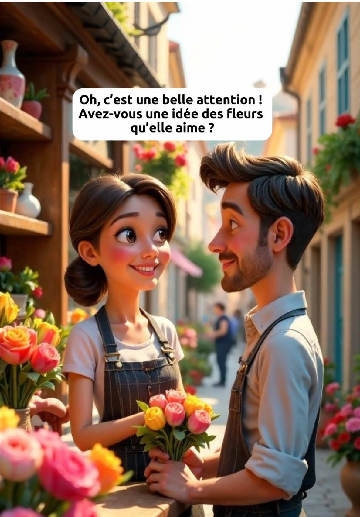 Chez le fleuriste: acheter des fleurs. #FrenchForBeginners #FrenchLearning #FrenchDialogue #french #learnfrench #françaispourdébutants #ApprendreLeFrançais #ConversationFrançaise #FrançaisLangue #VocabulaireFrançais #françaisfacile #pratiquerançaise #languefrançaise #françaisfacile 