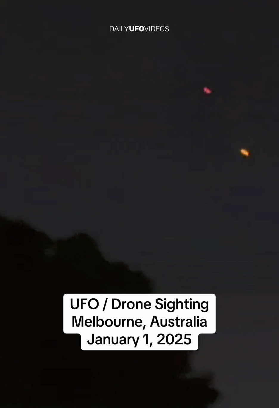 Several UFOs / Drones are spotted in the sky at midnight in Melbourne, Australia on January 1, 2025. #ufo #uap #ufosighting #alien #drone #australia 