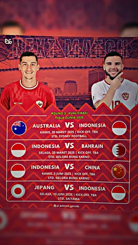 Tahun 2025 ini, Timnas Indonesia Tersisa 4 Laga Dalam Kualifikasi Piala Dunia. Ayo Maksimalkan Garuda 🔥🇮🇩🦅 || Nonton Live Bola, Langsung Cek Link di Bio & Download Untuk Menikmati Kualitas Full HD‼️ - - 📷 IG: pesona_garudaa - - #nextmatch #matchday #timnasday #garudaindonesia #timnasindonesia #kualifikasipialadunia2026 #2025 #fyp #pesonagaruda 