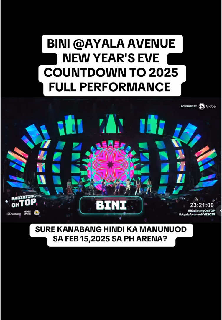 BINI @AYALA AVENUE NEW YEAR'S EVE COUNTDOWN TO 2025 FULL PERFORMANCE #biniph #ayalaavenuenewyearscountdown2025 #fyp 