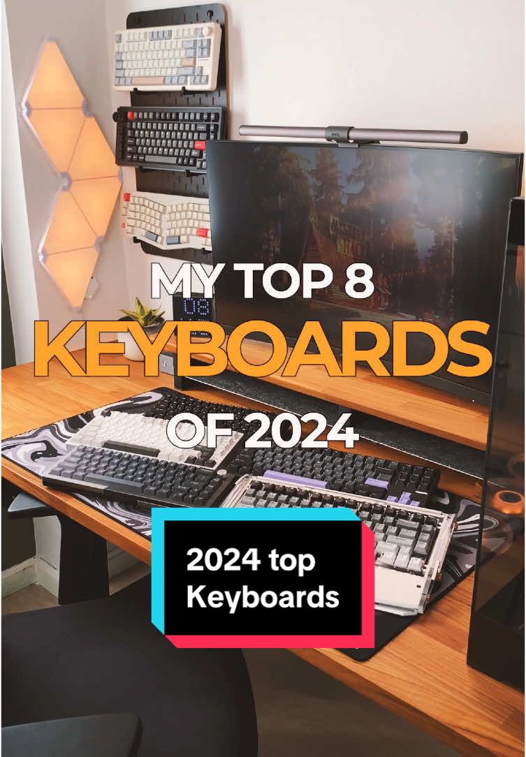 Lista dos meus teclados favoritos de 2024. __________ List of my favorite keyboards of 2024. __________ A lista de todos os meus periféricos, peças e mobília você pode pode encontrar no link da minha bio. __________ #mechanicalkeyboard #customkeyboard #pcgaming #pcgamer #workspace #GamingSetup #officedesign #desksetup #pcsetup #pcbuild #pcmr #dreamsetup #setupinspiration #deskgoals #deskdecor #setupgamer #setups #setupwars #setupgaming #officeinspo