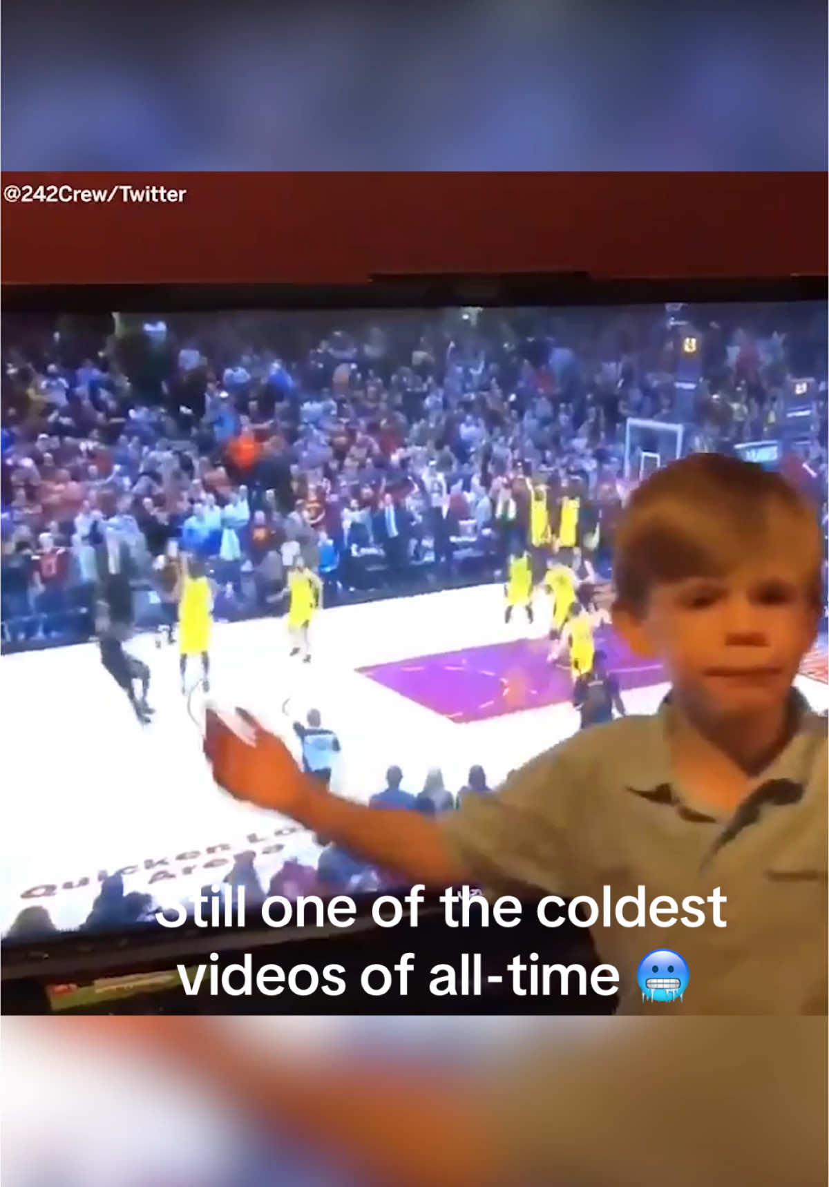 He knew 🔮 (via 242Crew/X) #NBA #basketball #kid 