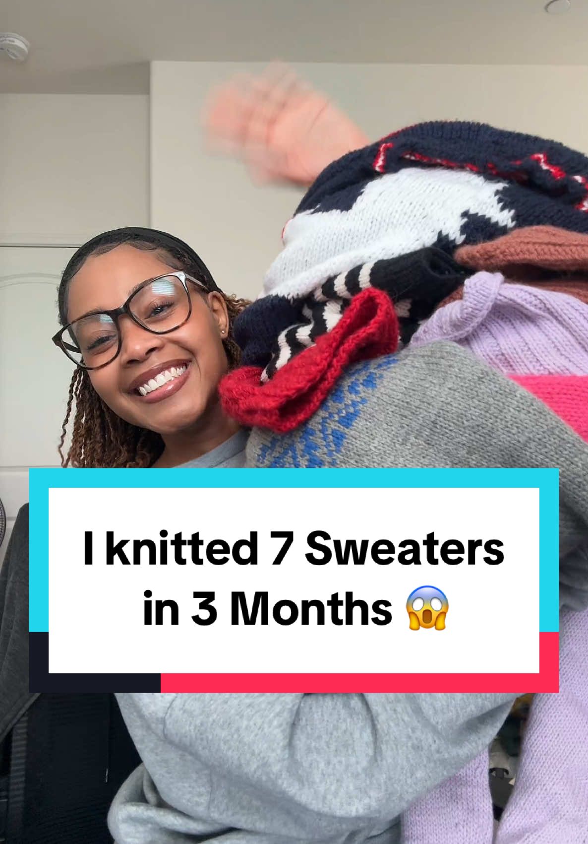 All the sweaters I knitted in 3 months 🤭 #knitting #knittersoftiktok #knittinginspo #knittingtiktok #knittok #handknitting #fiberartist #crafts #DIY #knitsweater #fashion #howtoknit #knittingsisters #knitfluencer 