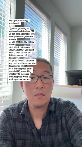 For those who are interested in my option strategy, I tried to create more step-by-step on what to do when stock price falls or stock price pops on Fridays when you are trying to recoup your losses.  Hope this is helpful. #financialfreedom #nodebt #investing #millionaire #optionstrategy #rollingoptions #calloptions #tradingstrategy 