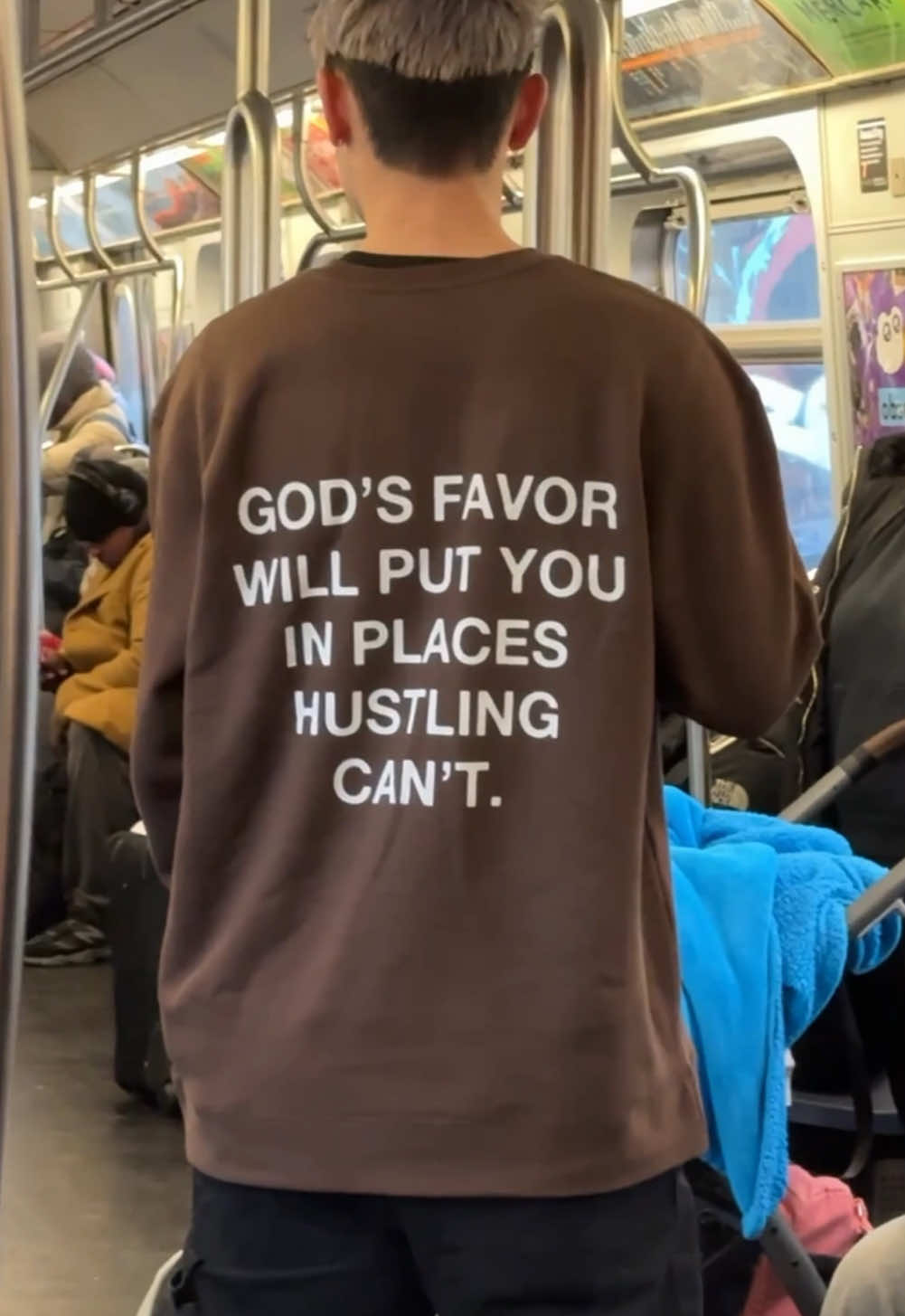 God’s favor will put you in places hustling can’t. Crewneck available now. Link in bio <3 #christian #christiantiktok 