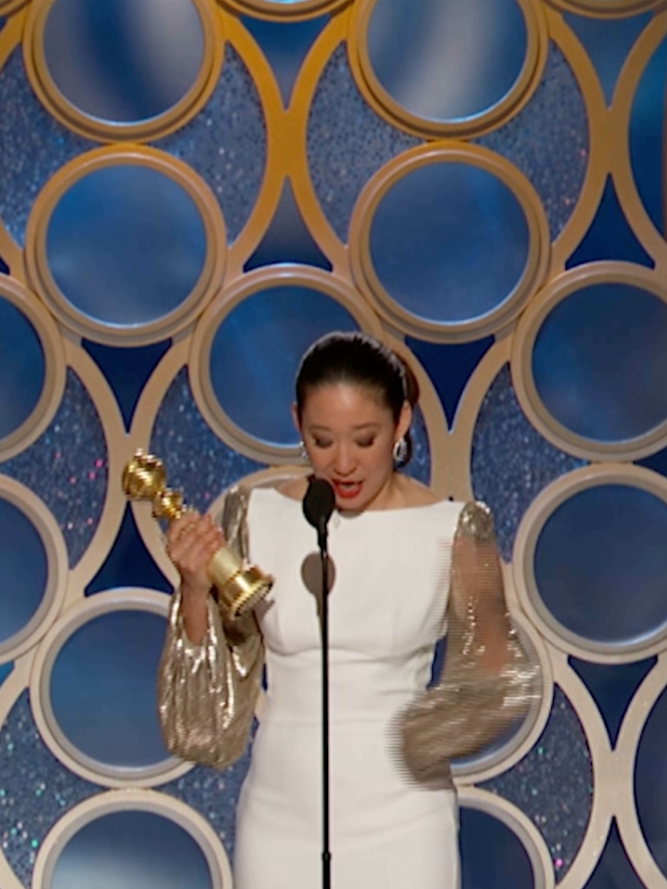 Throwing it back to Sandra Oh's 2019 acceptance speech for Best Television Female Actor - Drama Series! 🎥  Who will win this year?? Watch the #GoldenGlobes THIS SUNDAY, Jan. 5 at 8 ET | 5 PT on @cbs and @paramountplus to find out!