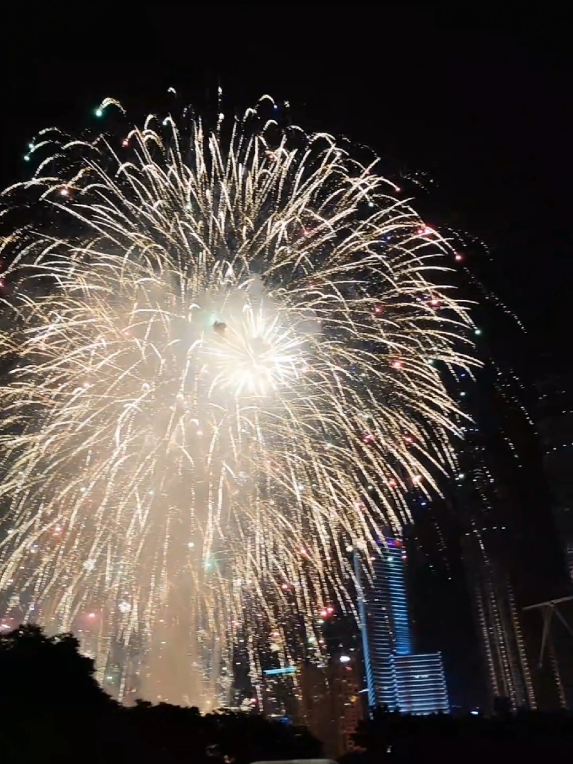 Happy new year 🎊 klcc fireworks 🎇🎇  watch till end ❤️‍🩹❤️🫶🏻 #foryou #foryoupage❤️❤️ #foryoupage #fyp #traveltiktok #traveling #malaysia #kualalumpur #klcc_twintower #newyear 