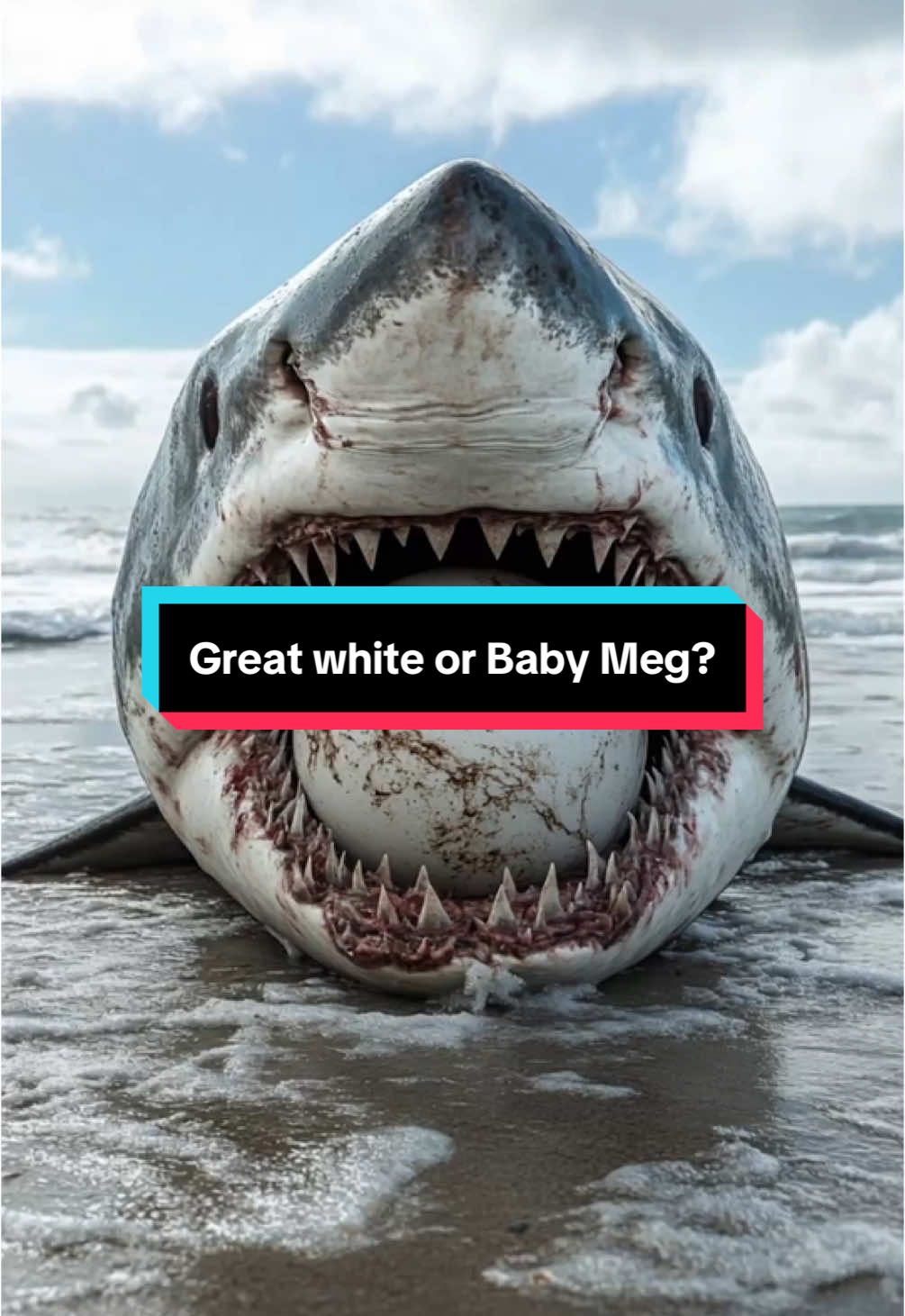 Mysterious Shark Discovery Sparks Fears of Extinct Creature's Return #megalodon #greatwhiteshark #shark #beached #beach #egg #mystery #creature 