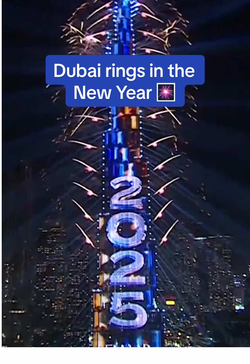 Dubai welcomed in 2025 with a dazzling display of fireworks and lights on the Burj Khalifa, the tallest building in the world. #2025 #newyear #newyears #nye #happynewyear #dubai