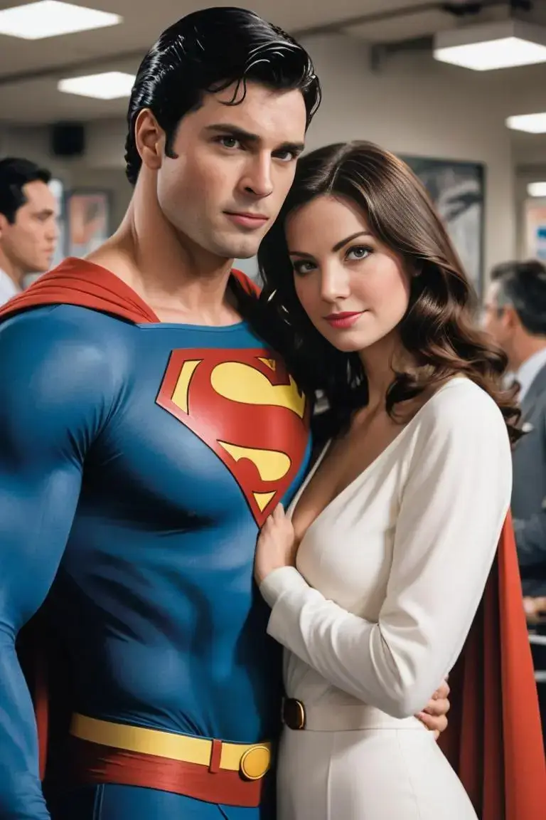 Love these AI generated pics of #clois #smallville  #clarkkent #superman #loislane #ericadurance #tomwelling #ai 