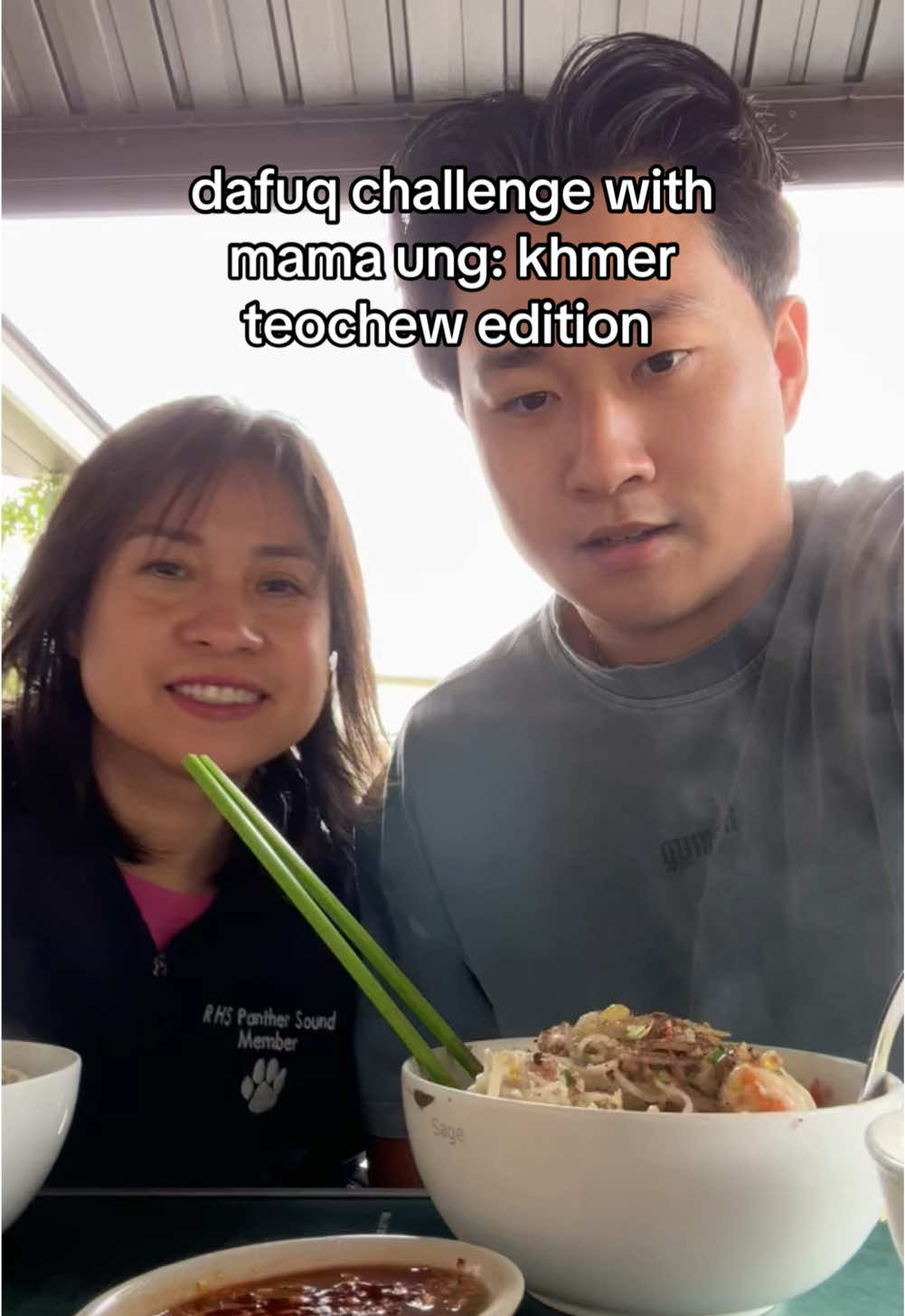 Unfortunately Joy Mai is prevalent in our everyday vocabulary, so had to take it up a notch. Sorry mama ung 😆👹☄️  #dafuq #dafuqchallenge #khmer #teochew #cambodia #kathiew #fypシ #foodietiktok #bigbites 