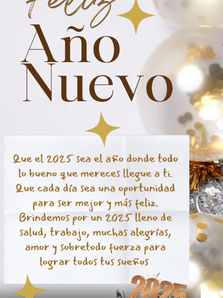 Un muy Feliz Año Nuevo... Bienvenido 2025 ✨!!! #felizañonuevo #felizañonuevo2025 #feliz2025 #2025 