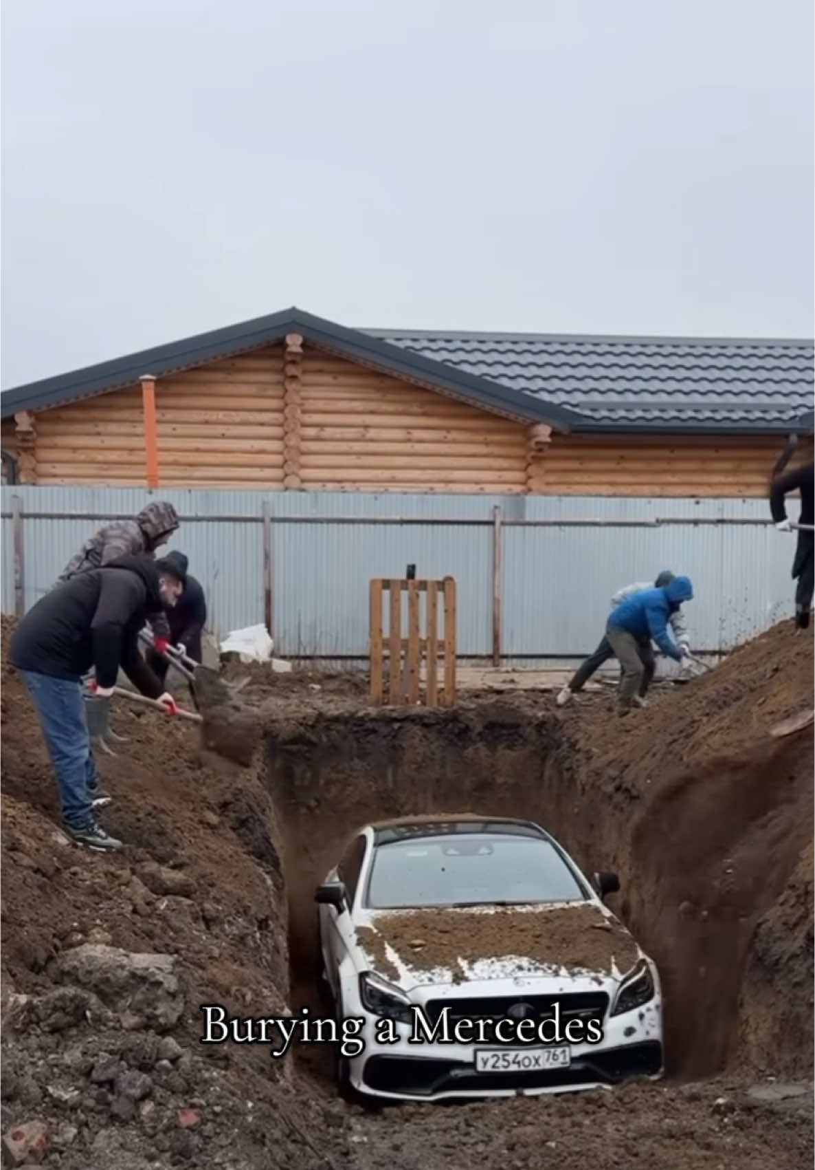 Burying a Mercedes #mercedes#buryingamercdes#rip