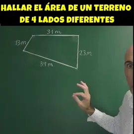 HALLAR ÁREA DE TERRENO IRREGULAR #matematica #geometria #trigonometria #aritmetica #algebra #reelsfb #shorts #math #juegos #reto #profesor #tarea #escuela #tareas #ingenieria #ciencia #fisica #fyp