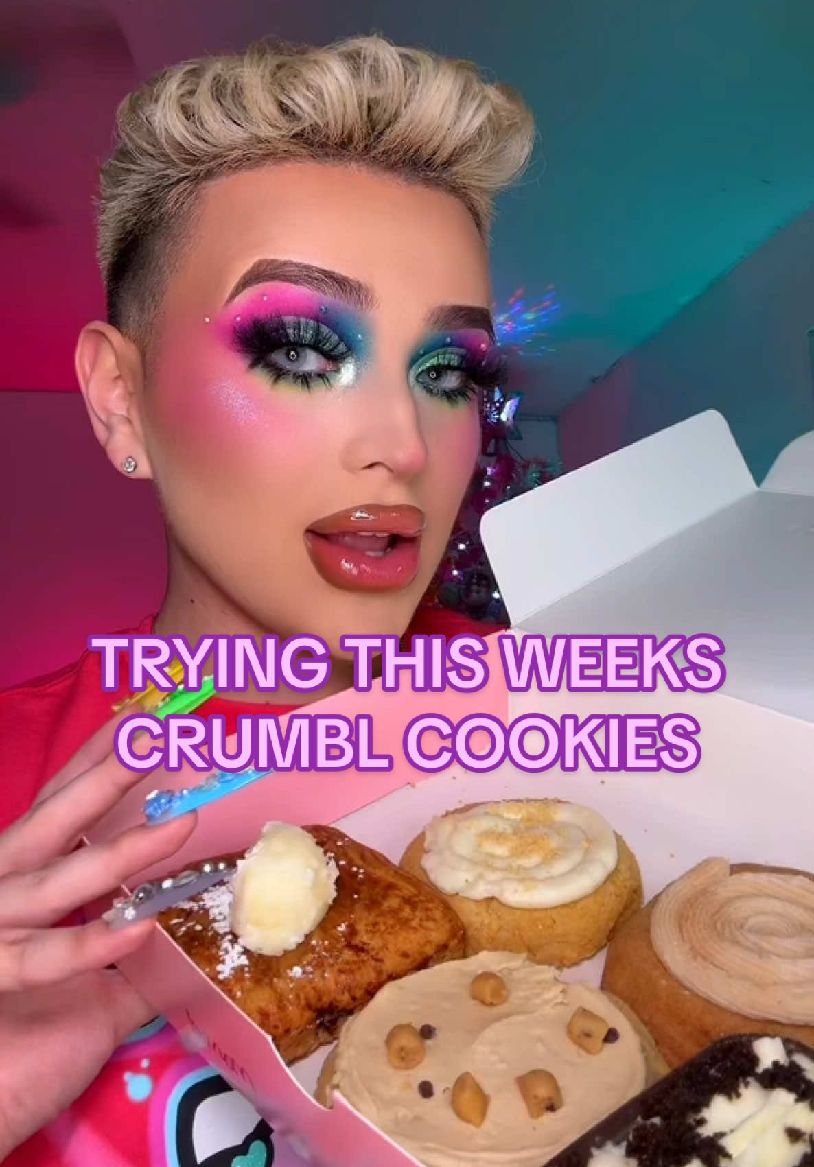 last crumbl cookie review of the year 🥹🍪 my favs this week were cookie dough, churro and oreo tres leches cake 😍 @Crumbl #viral #fyp #explore #crumbl #mukbang #eatingshow #newyear 