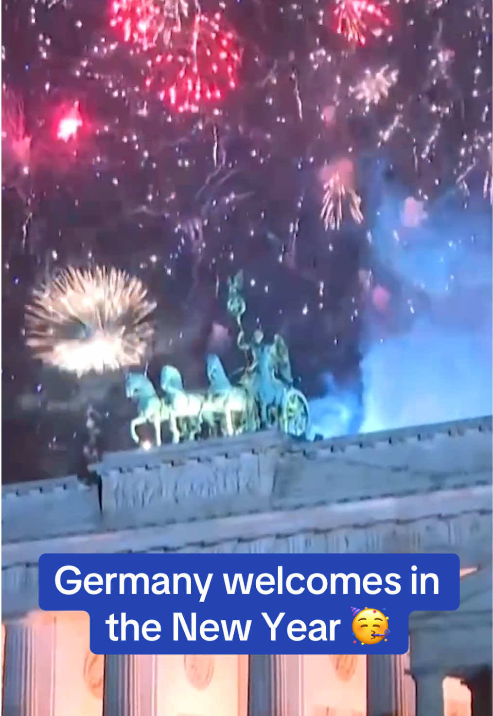 Germany welcomed in the New Year with a firework display over the iconic Brandenburg Gate landmark. #2025 #newyear #newyears #nye #happynewyear 