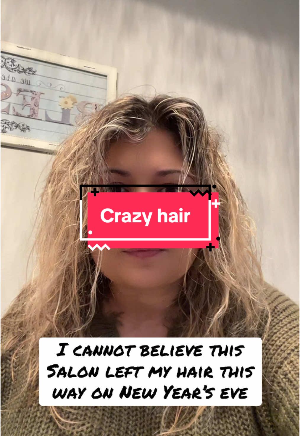 This is how the hair salon left my hair looking crazy on New Year’s Eve. They didn’t blow dry it only washed it. ##washedhair##crazyhair##hairsalondrama##hairsalon##salon##drama##lookalike##satire##justforfun##happynewyears