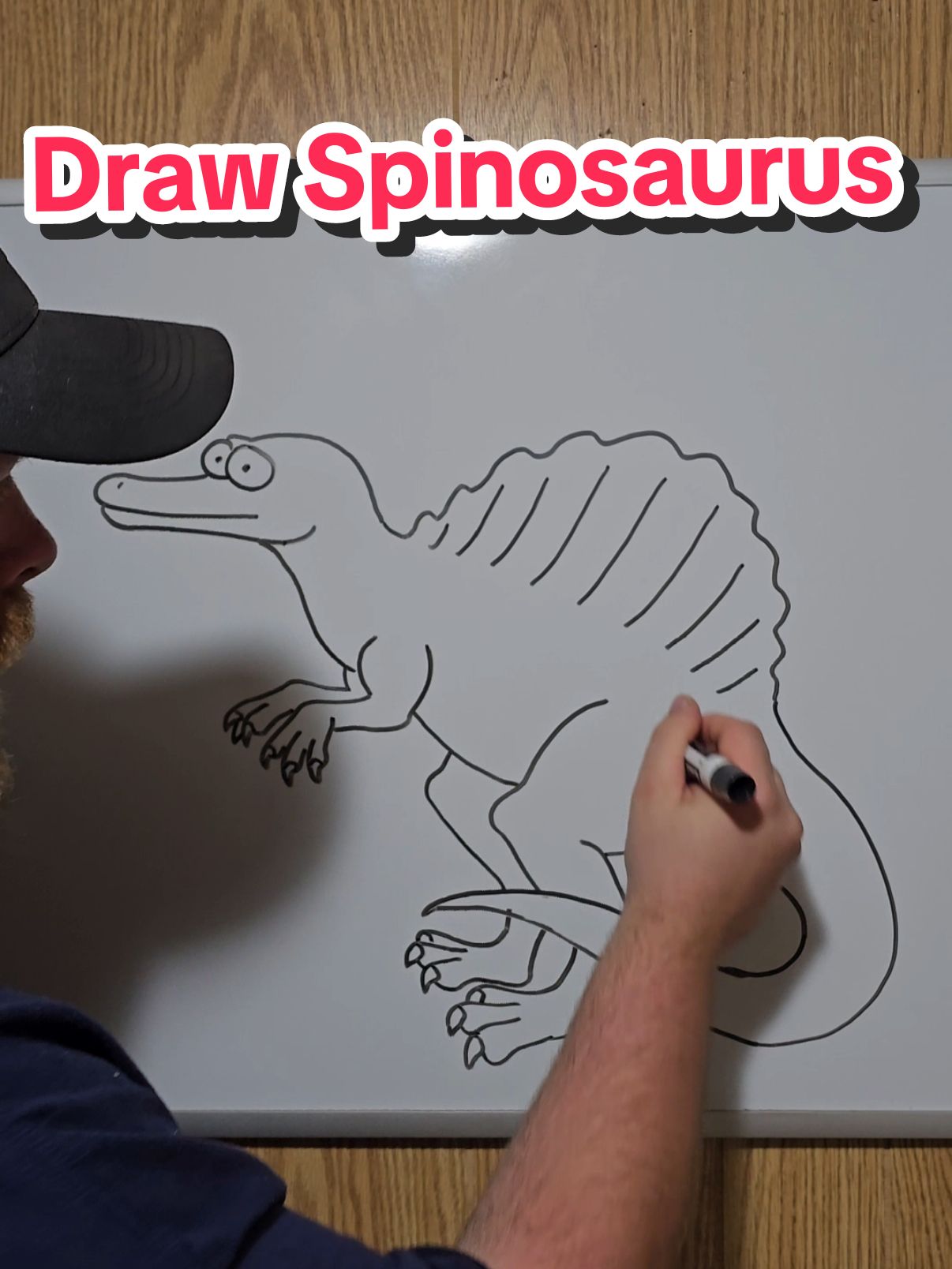 how to draw spinosaurus