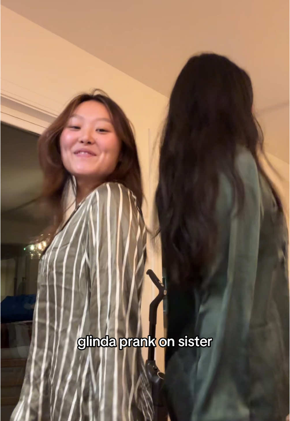 She was so excited lol @Nadya Okamoto #sisters #family #wicked #prank 