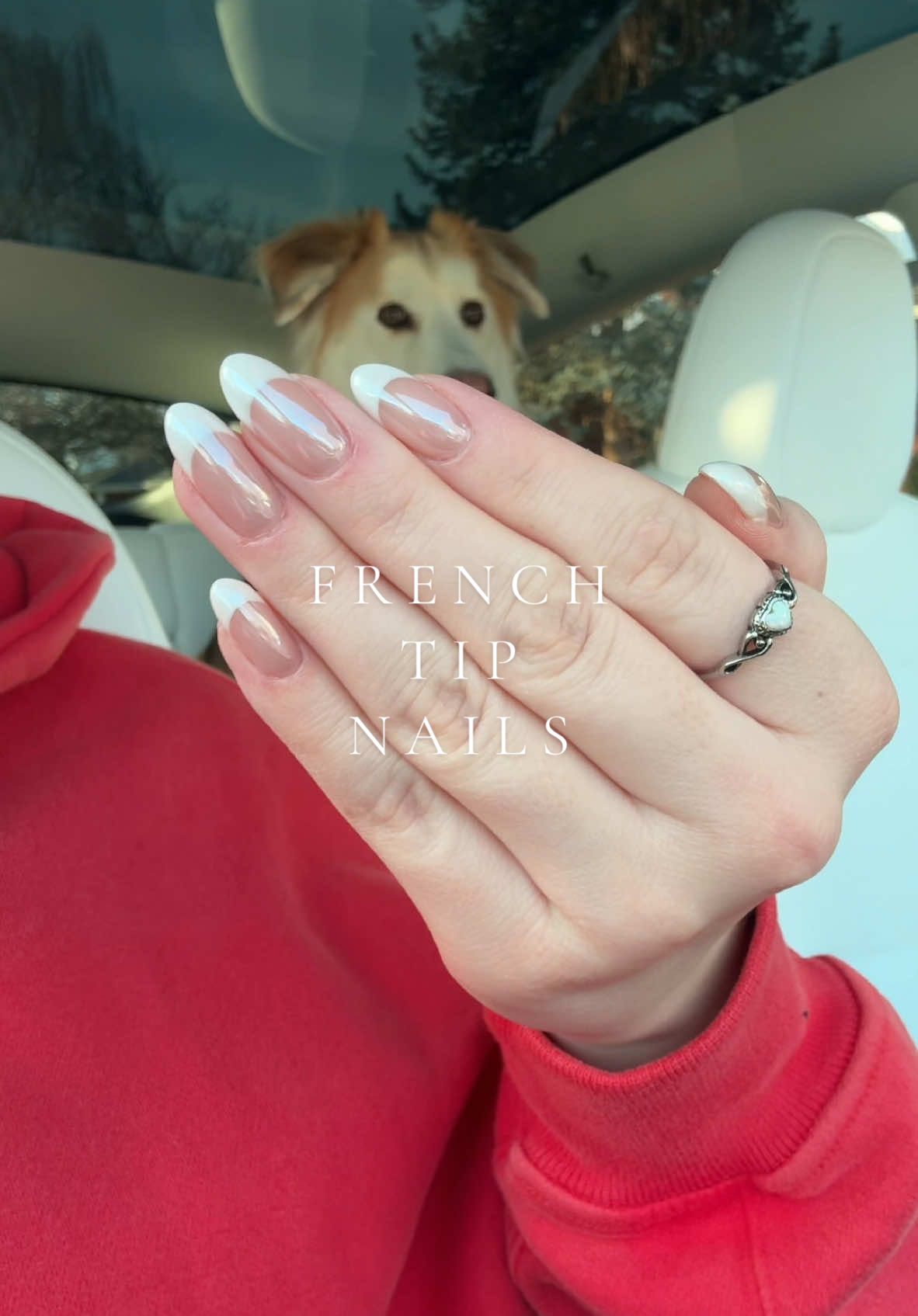 me 🤝🏻 french tips #nailideas #nailart #newyearseve #newyearsnails #nails #frenchtipnails #chrome #fyp 