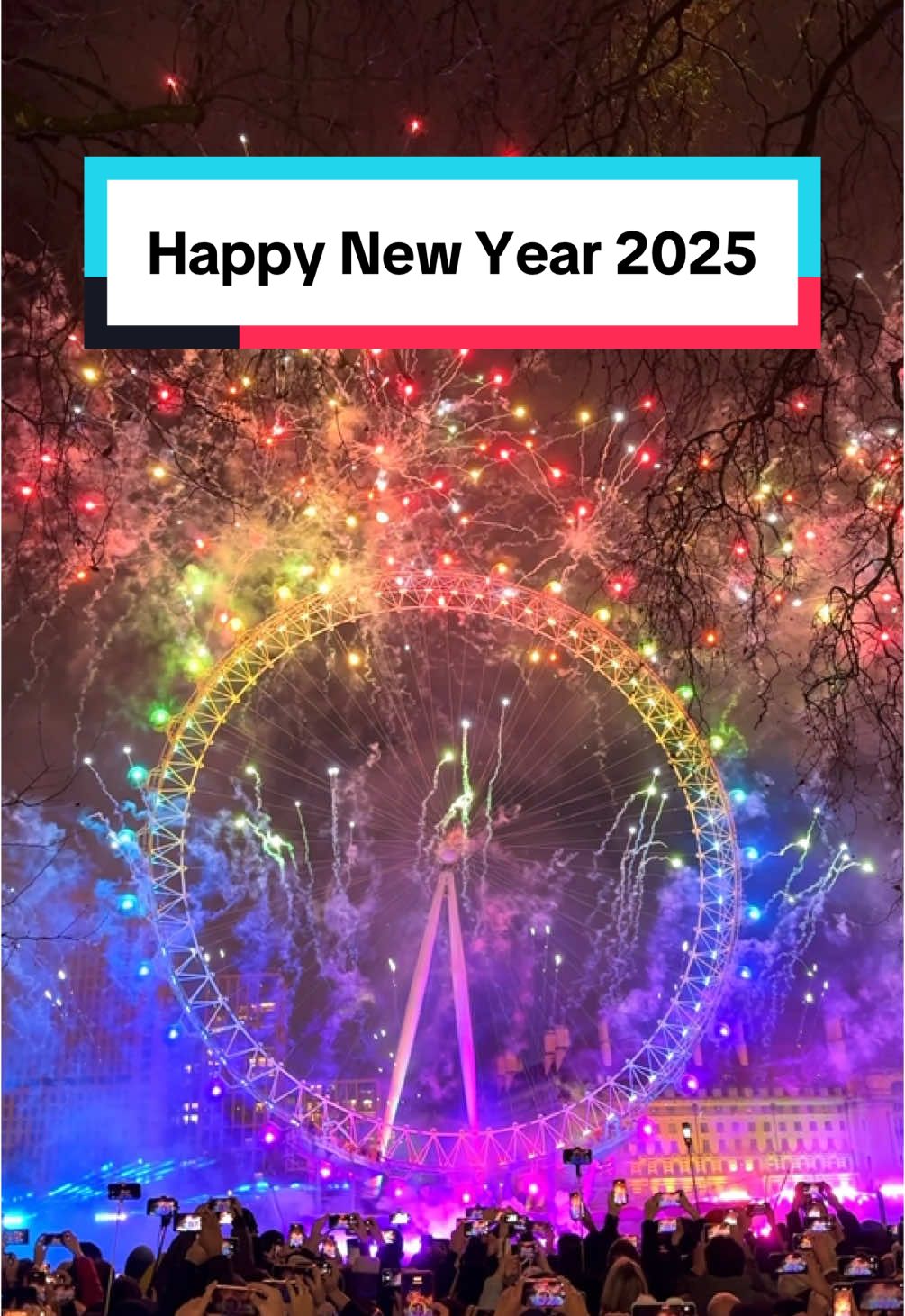 Wish you all a very happy New Year 🥳  Hope 2025 brings you all the happiness ❤️ #happynewyear2025 #welcome2025  #nyelondon #londoneyefireworks #2025  London NYE Fireworks, London’s New Year’s eve, Welcome 2025, Happy new year 2025