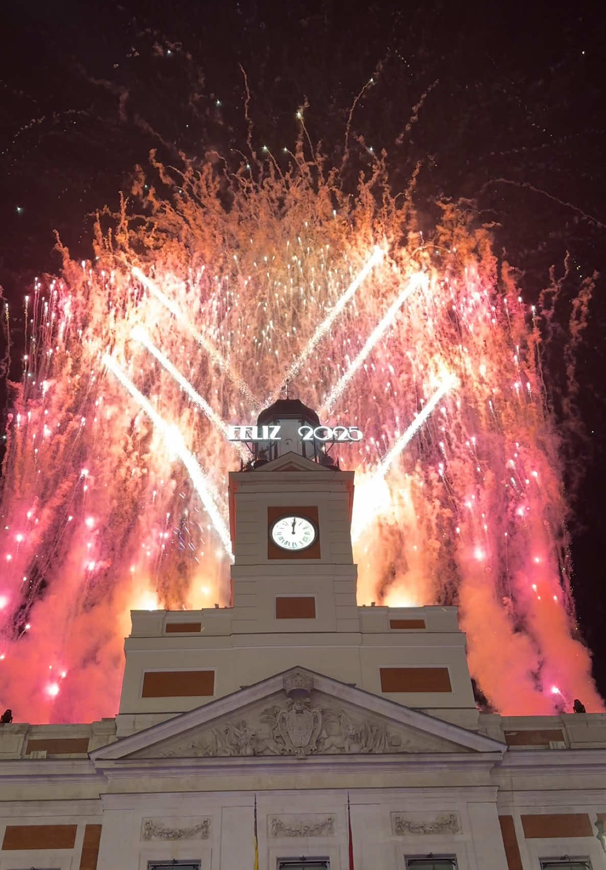 Feliz Año nuevo. Celebrating New Year in Madrid, Spain. #2025 #success #madrid #spain #puertadelsol 