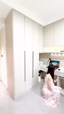 A 10-square-meter small bedroom that everyone is raving about, especially this sliding headboard cabinet. It saves space and is super practical!!!    #bedroom  #bedroomdesign  #homedecor  #interiordesign  #homerenovation  #homeimprovement #americanstyle #usa