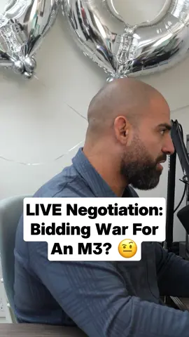 Bidding war on a BMW M3 Comp with +$16K carbon fiber mods. He's asking WAY too much money, though. #bmwm3 #carbidding #carbonfiber #carvalue #dealerships #fy #fyp