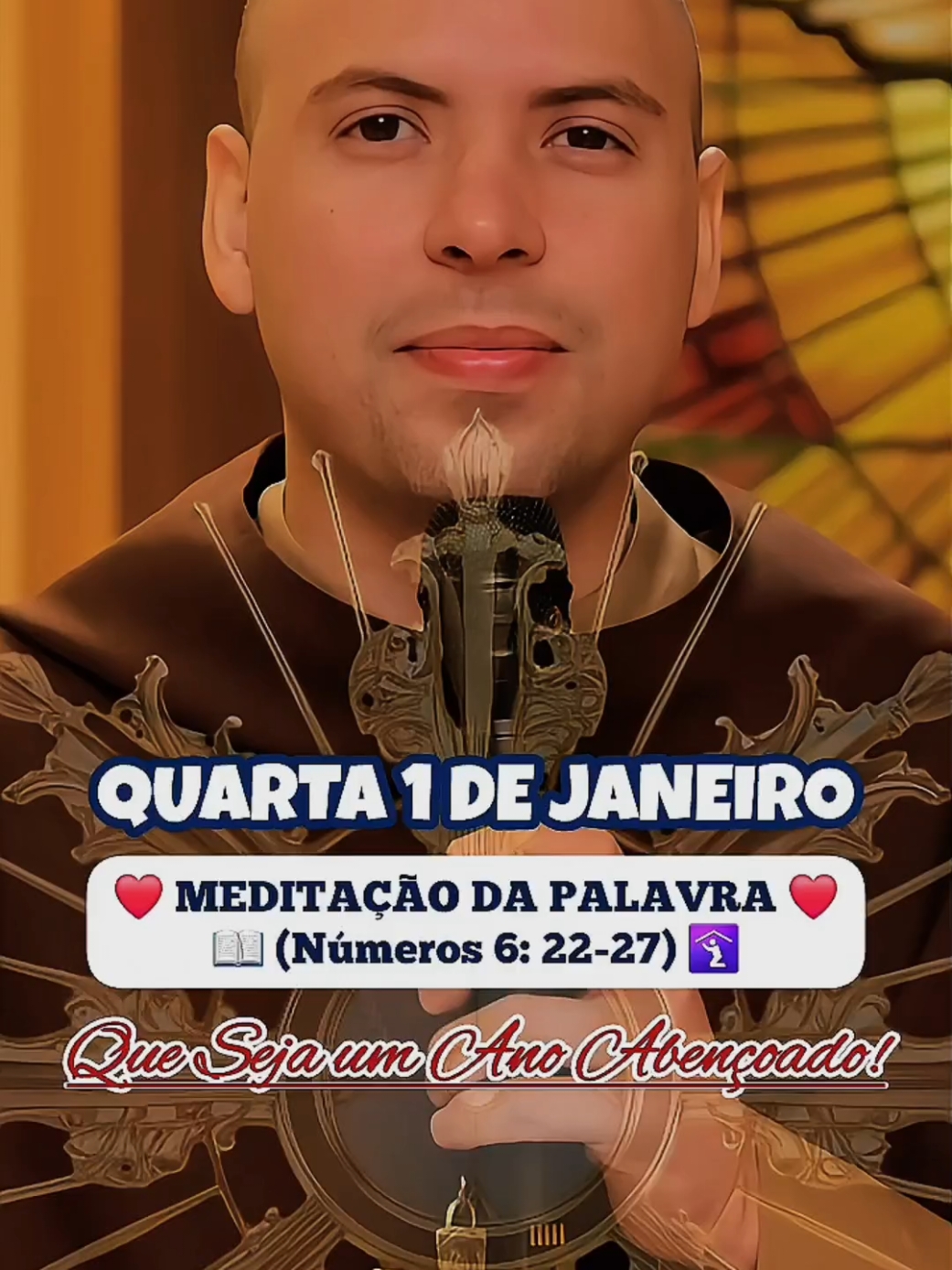 Quarta 1 de Janeiro Meditação da Palavra | Frei Gilson (Números 6: 22-27) Que Seja um Ano Abençoado...  #FreiGilson #freigilsonsomdomonte #mensagemdefé #mensagemdereflexão #palavradedeus #igrejacatolica #meditaçãodapalavra  #direcaoespiritual #biblia 