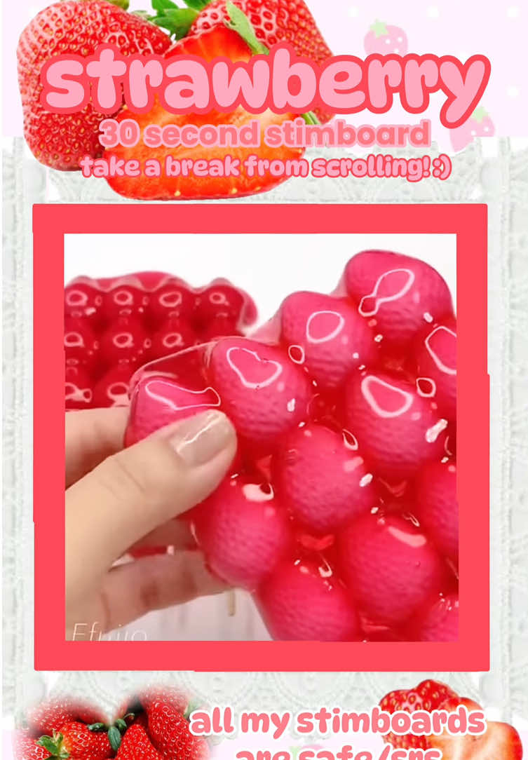 — •strawberry 🍓 stimboard• — #strawberry #strawberrys #satisfying #stimboard #stimboards #viral #blowup #foryoupage #foryou #fyp #fypシ #stimberrii