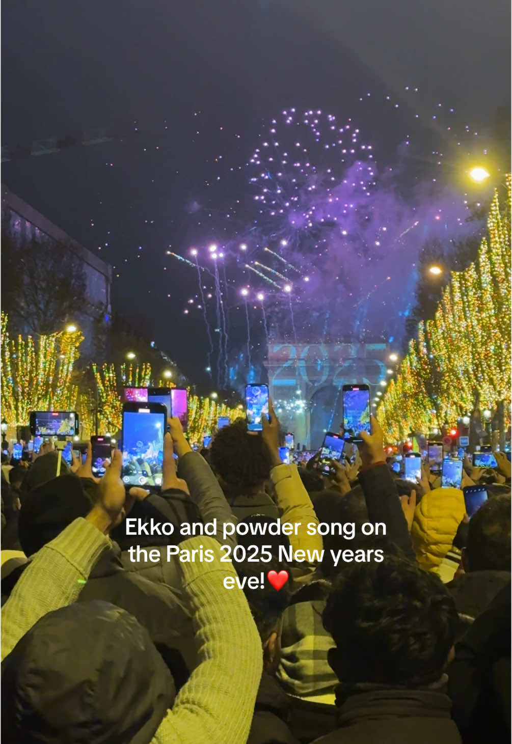 I was there!😭❤️ the video is mine! #dc #dlaciebie #fyp #foryoupage #arcane #ekko #powder #jinx #stromae #pomme @Stromae @Zo ekko and powder song on the New years eve in Paris! 🥹❤️👏🏻