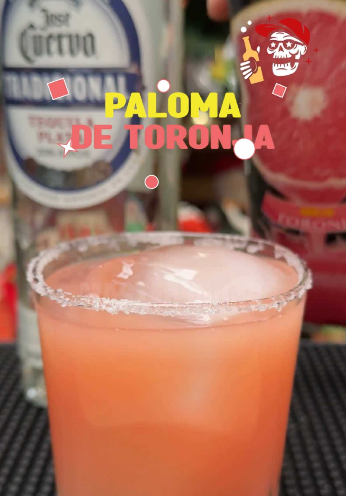 Hoy es el día para probar una PALOMA de TORONJA #tequila #toronja #paloma #coctel #bebidas #drinks #trago #masterdrink