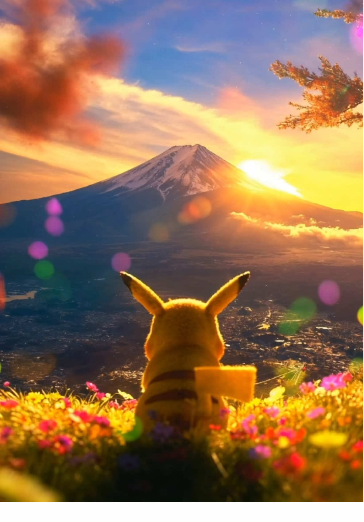 New Year's Day!🗻☀️ #ai #aianimation #AIArt #midjourney #pokemon #Pikachu #ポケモン #sunrise #New Year's Day