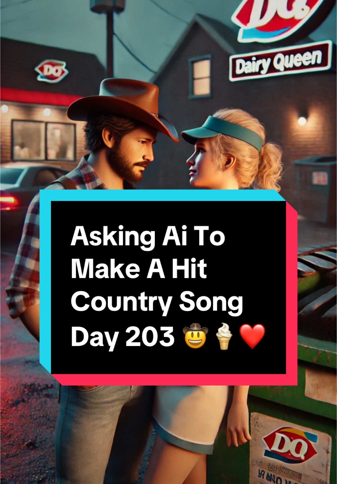 Asking Ai To Make A Hit Country Song Day 203 🤠🍦❤️ #aimusic #country #aisong #dairyqueen #countrysong #countrymusic #funnysong #discover #newmusic #comedy #lyrics #suno #southern #beatsbyai