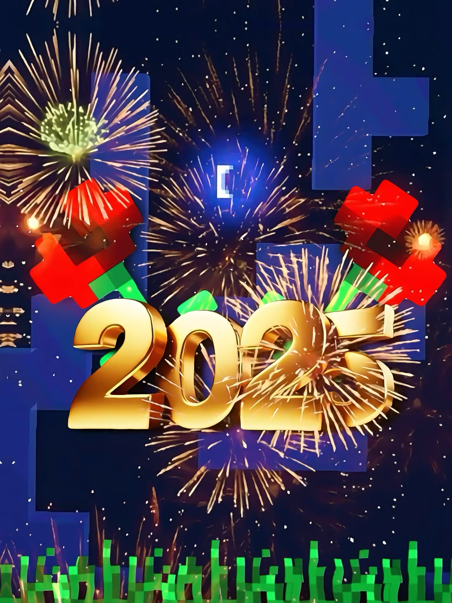 Happy new year 2025! | #happynewyear #happy2025 #2025 #loveforyou #fyp #edit #Minecraft