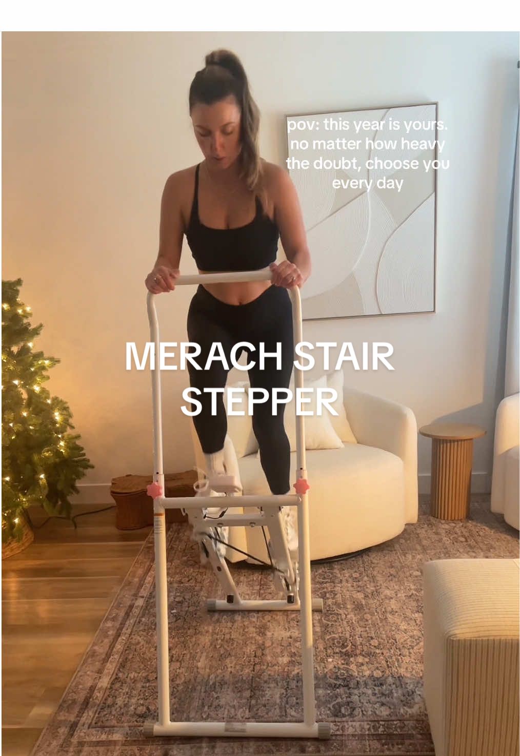 My favorite at home stair stepper is under $100 right now! I love this one, the burn is insane🔥 linked in the video! #merach #merachstairstepper #athomegym #athomeworkout  @Merach US 