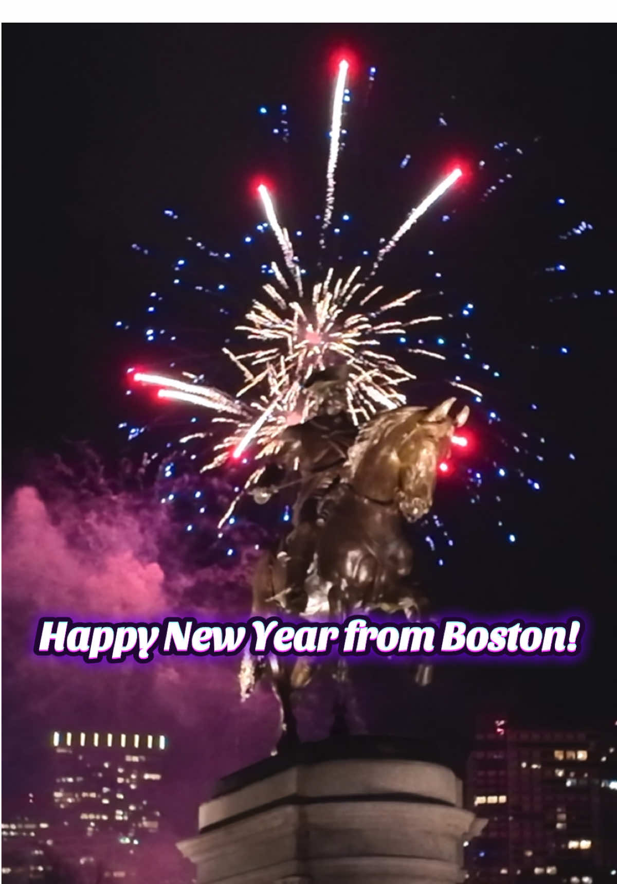 A stunning New Years Eve fireworks display from Boston. The early family friendly fireworks on the Common are the best!  Happy New year! #thingstodoinboston #bostonphotography #boston #publicgarden #bostoncommon #happynewyear 