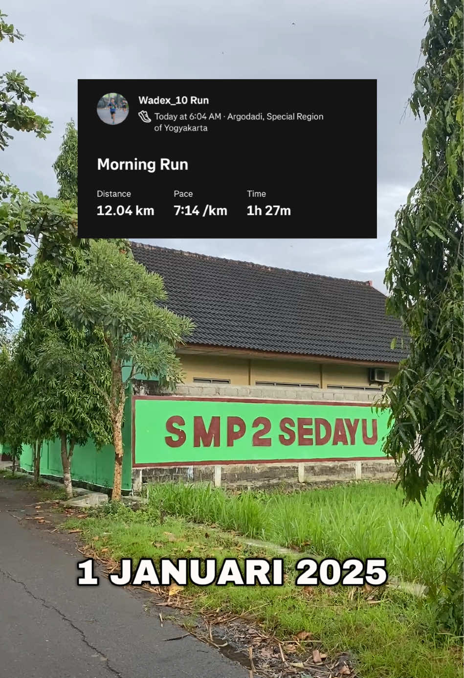 1 Januari 2025 Banyakin berdoa dan berusaha 🫶🏼🙏🏽 #funrun#afternoonrun#jogjaberlari#bantulberlari#pelaripelan#pelarikonten#pelarifomo#kawanlari#selamattahunbaru#2025#newyear#morningrun#strava#