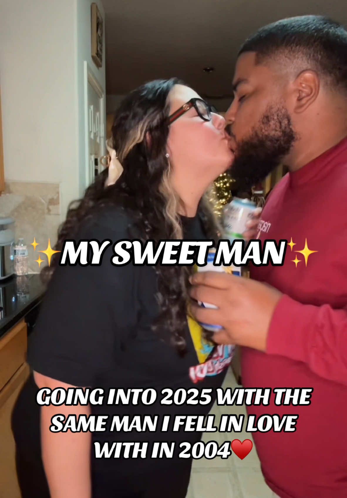 The way he immediately started eyeing my lady lumps! 🥹😂♥️ • • #CapCut #fyp #newyearseve #marriage #marriedlife #bestfriend #highschoolsweethearts #husbandwife #lovestory #marriedtok #shenaningans #foreveryoung #mysweetheart 