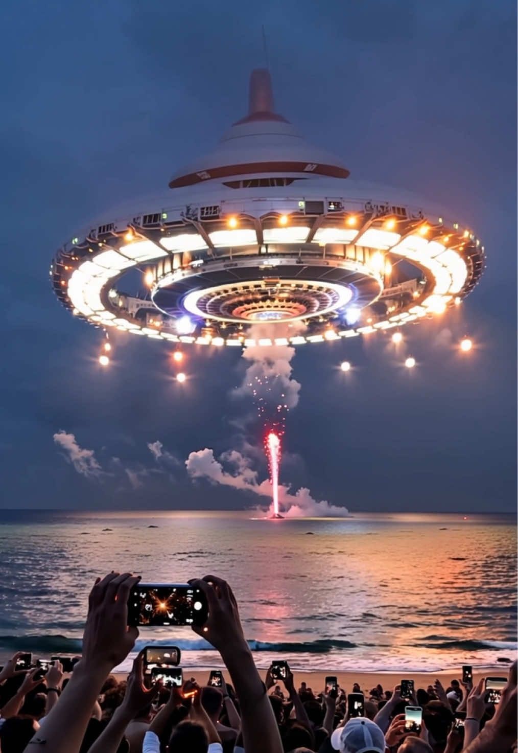 Happy New Year 2025 🎊 #ufo #2025 #happynewyear #ufosighting #uap #uaptiktok #drone #orb #spaceship #newjersey #ufology #ocean #news