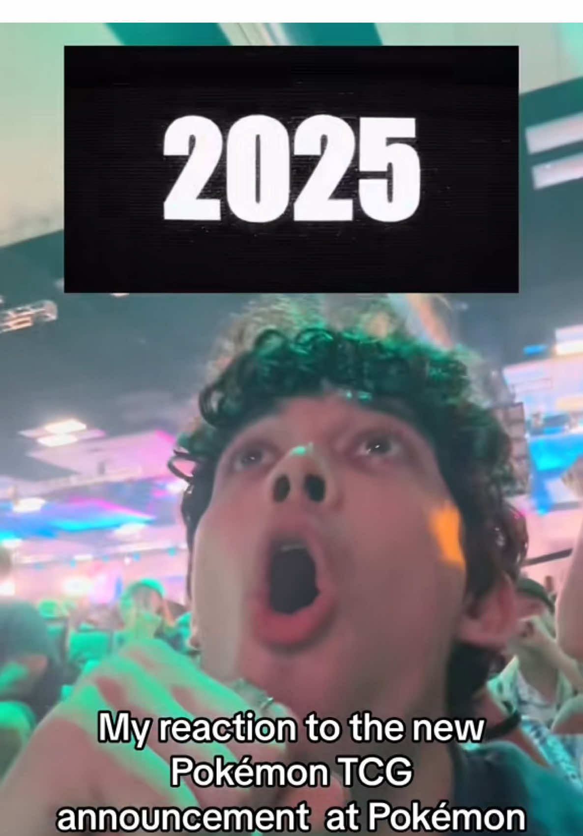 The most popular video in 2024 was my very dramatic and very real reaction to the pokemon TCG announcement at worlds 🫡 #pokemon #pokemonworld #pokemontiktok #pokemoncommunity #pokemontcg #animetiktok #pikachu #nye #happynewyear 