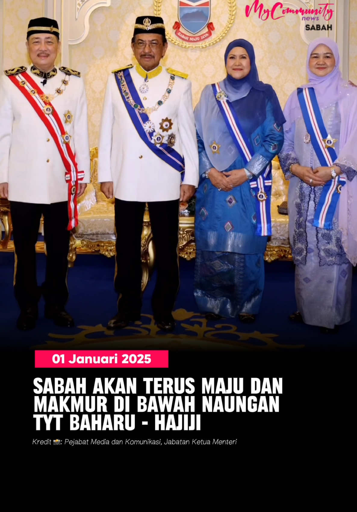 Ketua Menteri, Datuk Seri Hajiji Noor menyatakan keyakinan terhadap masa depan negeri ini yang akan terus menikmati keamanan, kejayaan dan kemakmuran di bawah Tuan Yang Terutama (TYT) Yang di-Pertua Negeri Sabah Ke-11, Tun Musa Aman di Istana Seri Kinabalu, di sini, hari ini. #mcnsabah #communitynews #tyt #musaaman #sabah 