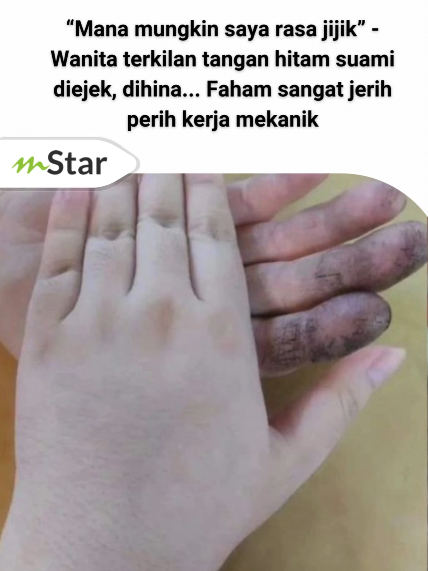 “Mana mungkin saya rasa jijik” - Wanita terkilan tangan hitam suami diejek, dihina... Faham sangat jerih perih kerja mekanik #beritaditiktok #fyp #viral