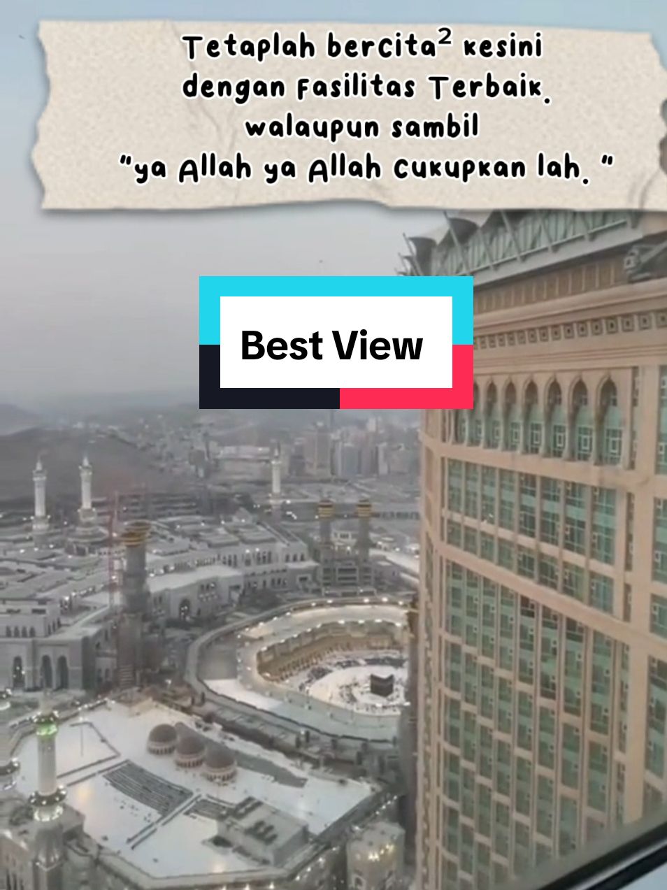 cita² harus besar, minta sama sang maha Kaya,.  kamu yg baca ini, sekarang udah kaya, cuman kamu ga merasa, yuuk bisa yuuk ...😊 #hotelmekkah #hoteltowerzamzam #bestview #umrah #umrohyuk #umrohramadhan  #CapCut 